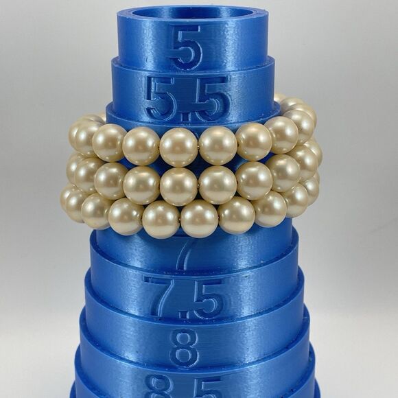 Monet Cream Glass Pearl Memory Wire Boho Bracelet Statement Elegant Classic - Picture 4 of 6